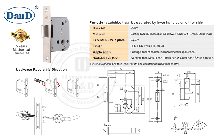 T&uuml;rschloss Body-D und D-Hardware