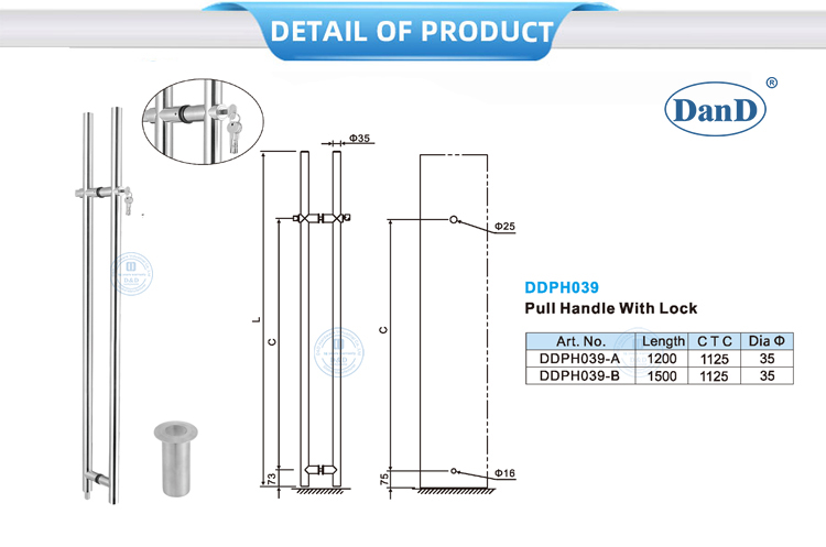 Griffe mit Schloss ziehen