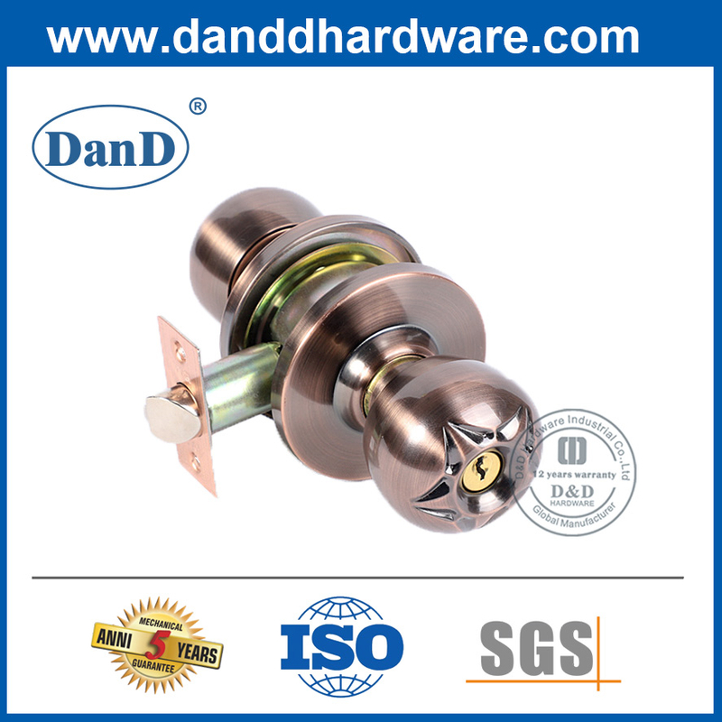 Spezielle Zinklegierung Antike Kupfer Zylindrisches Lockset-DDLK056