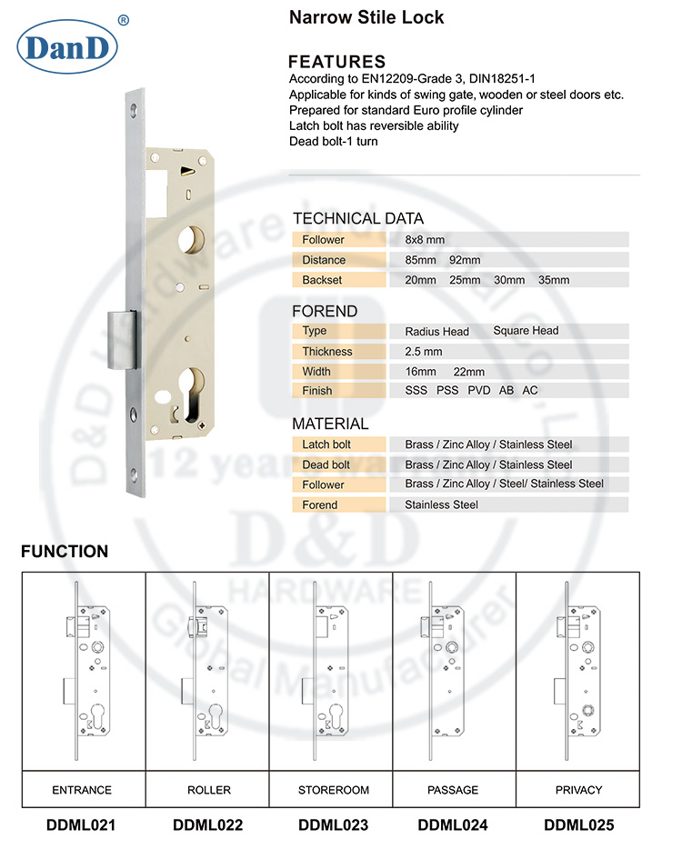 Abstellraum-Schmierstil-Lock-D und D-Hardware