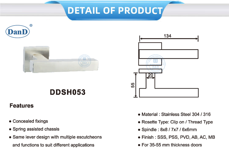 Quadratischer T&uuml;rgriff