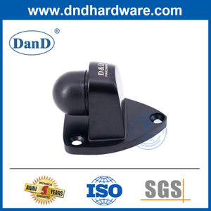 Edelstahl moderner Gummi-Türstopper Zinklegierung mattes schwarzer Tür Stopp-DDDS029-B