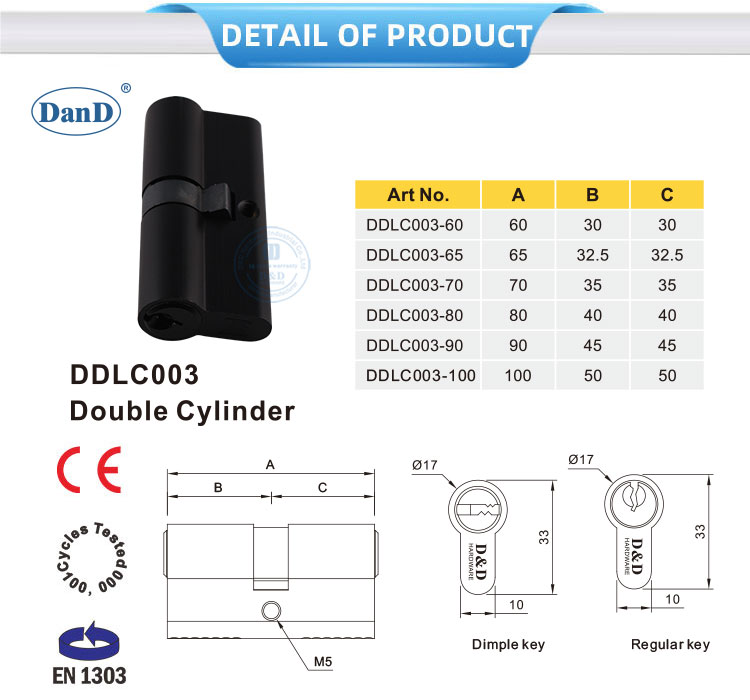 Schleuderschlosszylinder schwarz