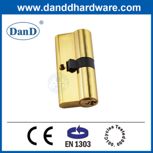 Polished Messing BS EN1303 Solid Messing Stumpise Lock Cylinder-DDLC003-70 mm-pb