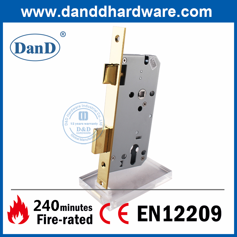 CE High Security SS304 polierte Messing-Müste-Feuereintrittstür-Lock -DDML009