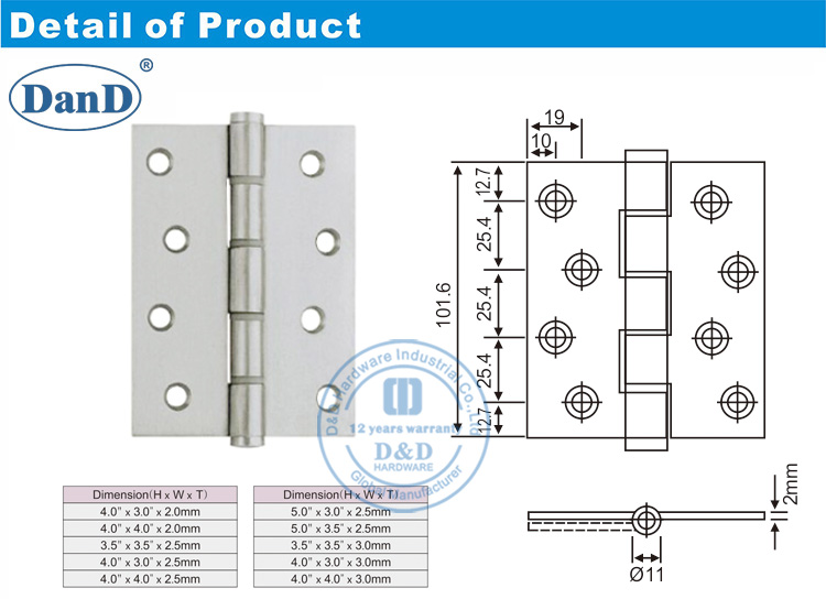 SS Nylon Waschmaschine Scharnier-D und D-Hardware