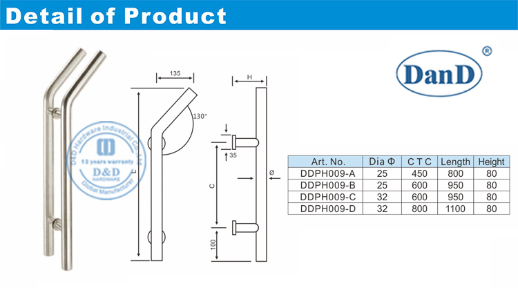 Eingangst&uuml;r Pull-Griffe-D &nbsp; und <BRBR> D <BRBR> Hardware