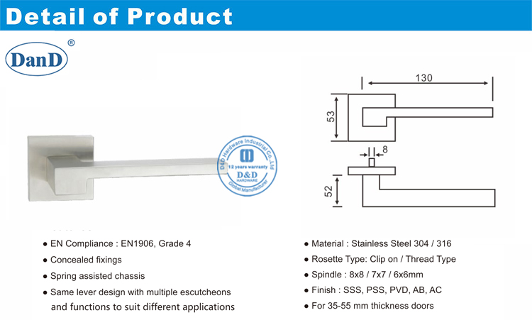 Interner Hebel-T&uuml;rgriff-D und D-Hardware
