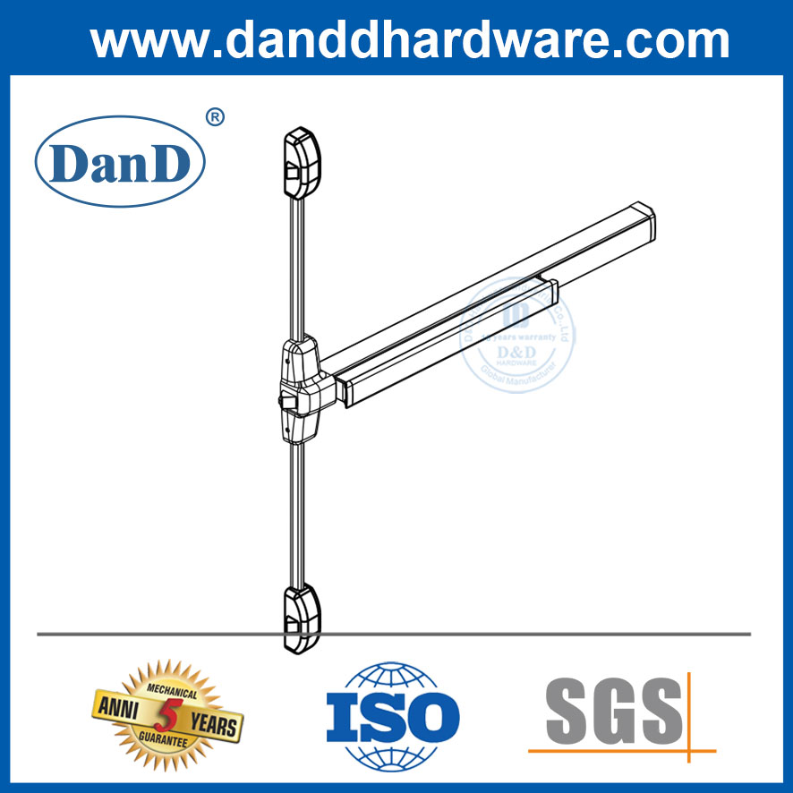 Handelsausgangstür Hardware Edelstahl- und Aluminium 3-Punkt-Verriegelung Panik-Bar-DDPD307
