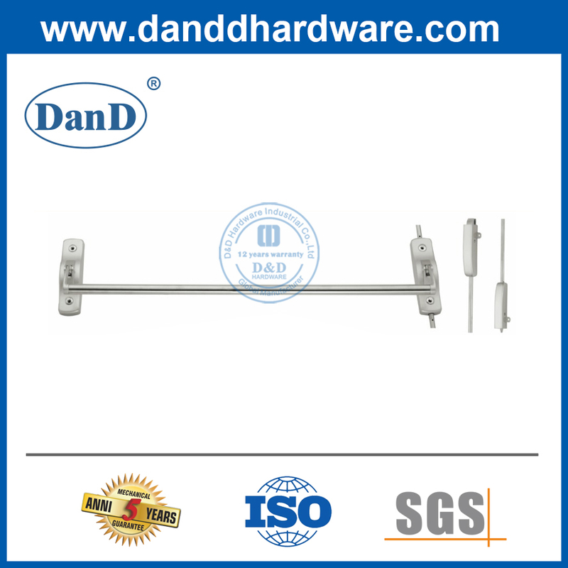 Hersteller von Panikausgangsgerät aus Edelstahl-Ausgangstür Druckstange Cross Bar-DDPD010
