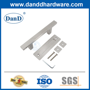 Scheunentür-Hardware schieben quadratische silberne Edelstahl Scheunentür Pulls-DDBD103