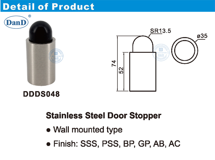 Silberne T&uuml;rstopp