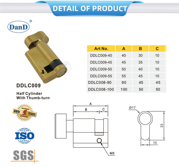 Halbzylinder mit Thumlturn