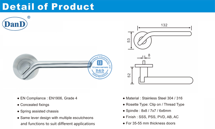 Frontt&uuml;rhebelgriff-D und D-Hardware