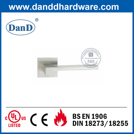 SUS304 Quadratischer Rosenhebel-Türgriff für vordere Tür-DDSH037