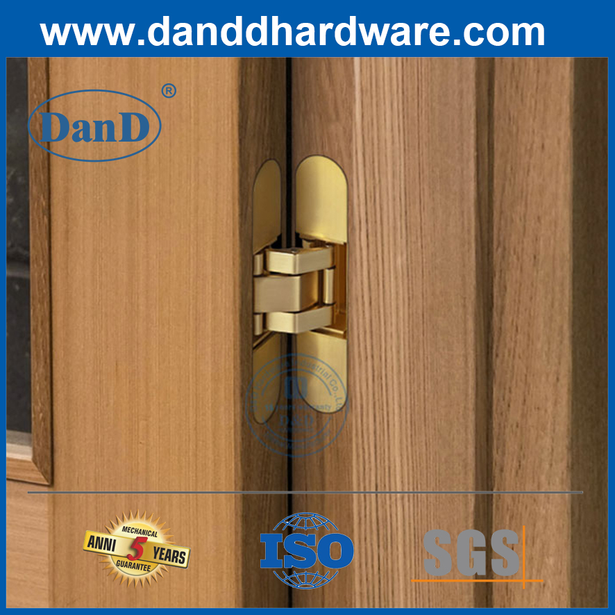 180 Grad Einstellung Scharten Edelstahl mit mittlerem Dienst 3D verstecktes Scharnier für Swing Wood Door-DDCH012
