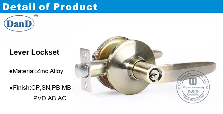 Tubularhebel-Lock-DDLK076-D und D-Hardware