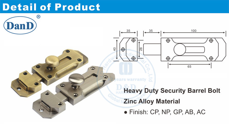 Versteckte T&uuml;rsicherheitsschrauben-D- und D-Hardware