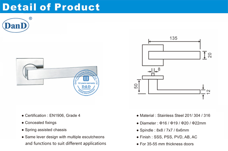 Indoor-T&uuml;rgriffe-D und D-Hardware