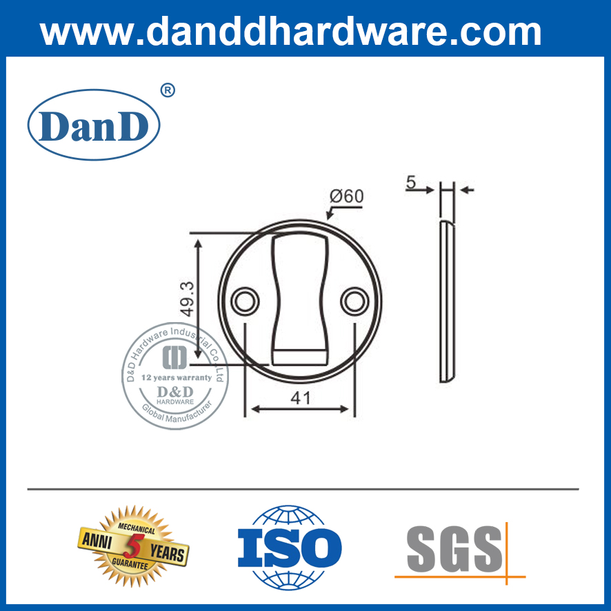 Edelstahl unsichtbarer Magnetentürstop für Outdoor-Tür-DDDS036