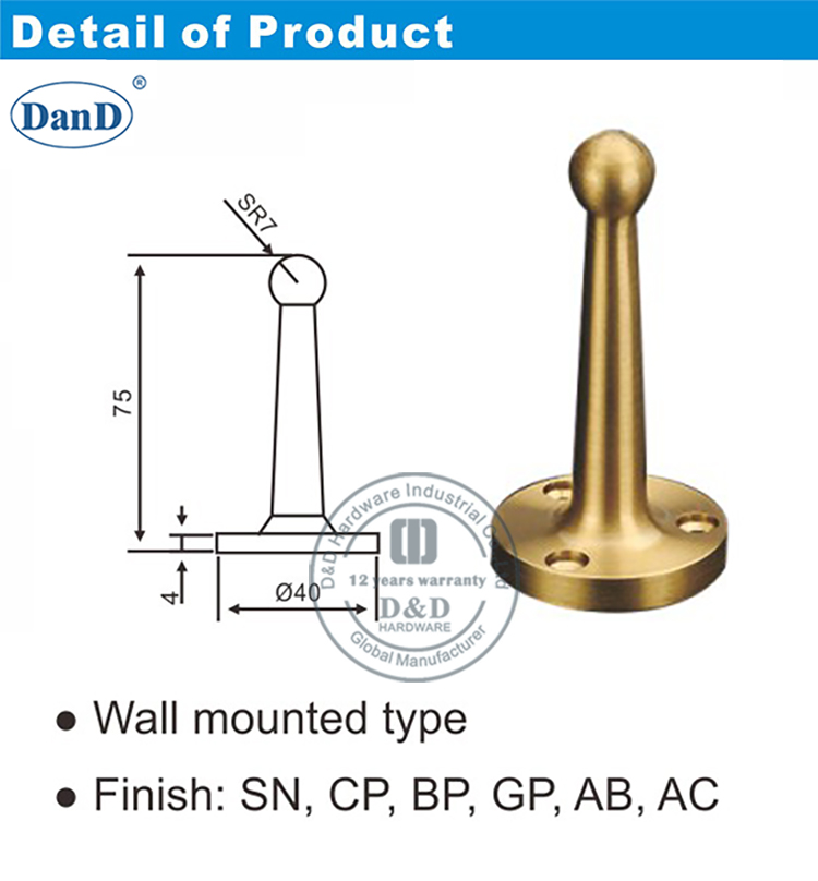 Bildschirmt&uuml;r Stopper-D- und D-Hardware
