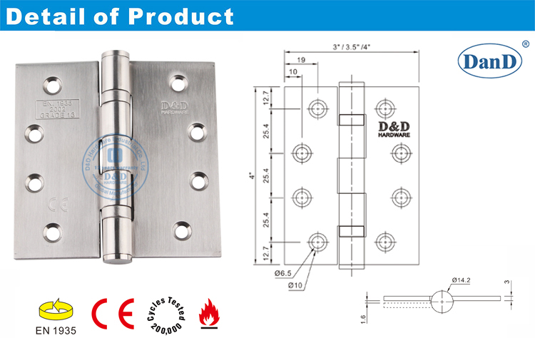 CE Edelstahl -T&uuml;rscharnier