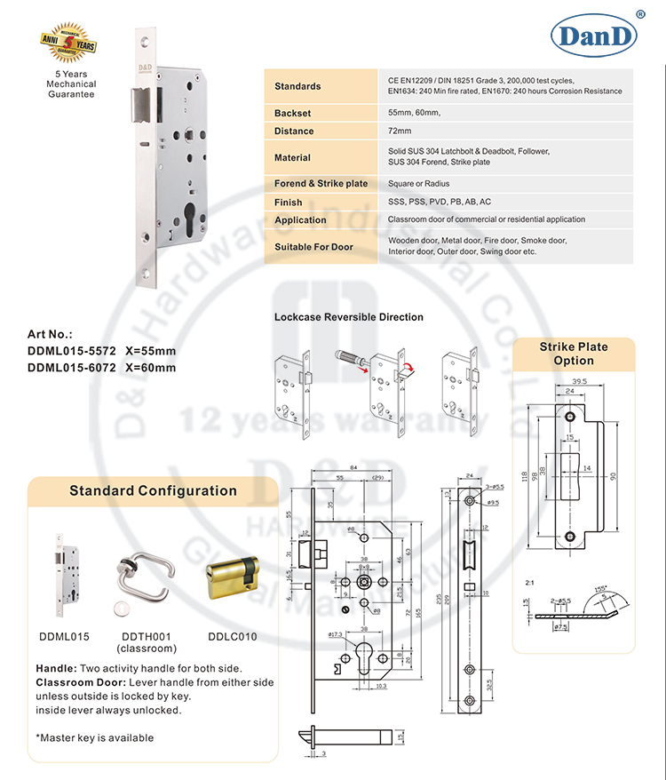 Lock-D- und D-Hardware im Klassenzimmer