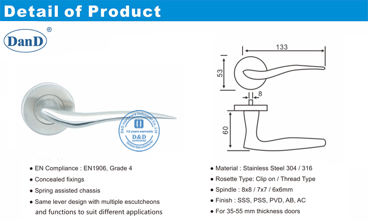 Badezimmerhebel-D und D-Hardware