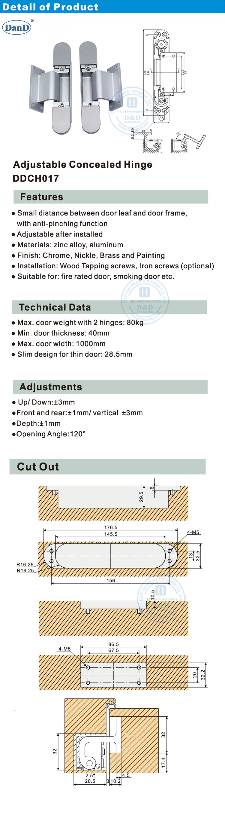Einstellbares Scharnier