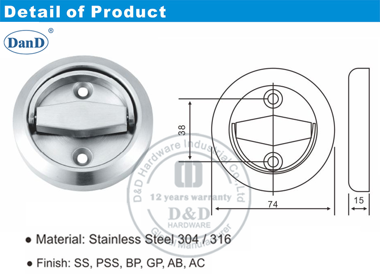 Edelstahl -T&uuml;rgriff -Hardware -D- und D -Hardware