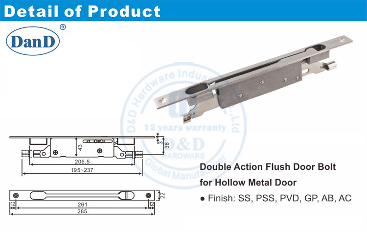 Barrel Bolt-D- und D-Hardware