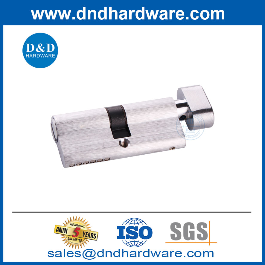 70-mm-Satin-Chrom-Badezimmer-Waschraum-Türschlosszylinder für Apartment-DDLC007-70 mm-SC