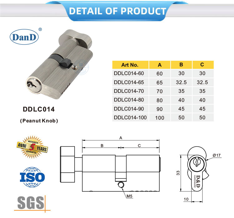 Erdnussknopf -Schlie&szlig;zylinder