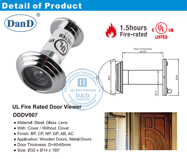 Weitwinkel -Guckloch -T&uuml;r -Zuschauer