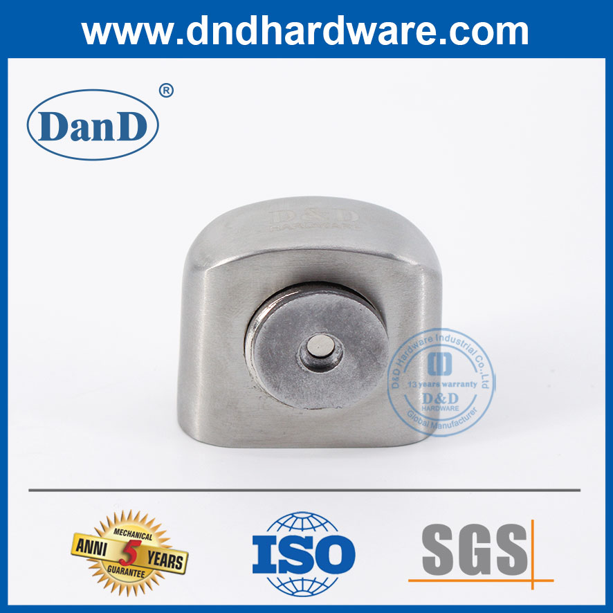 Satin Nickel Sicherheit Zinklegierung magentischer Außentürstopper für Floor-DDDs032