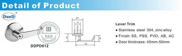 Hebel-Trim-D- und D-Hardware