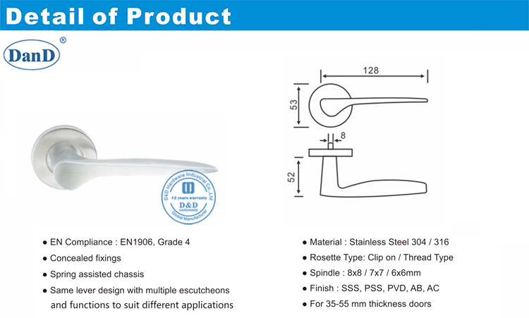 Zeitgen&ouml;ssischer T&uuml;rgriff-D und D-Hardware