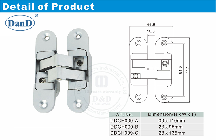 Zinklegierung Scharnier-D und D-Hardware