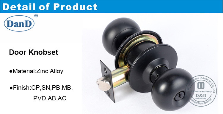 Black Door Lockset-DDLK068-D und D Hardware