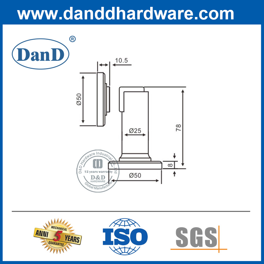 Edelstahl-Stahlanschläge magnetischer Industrie-Türstopper-DDDS030