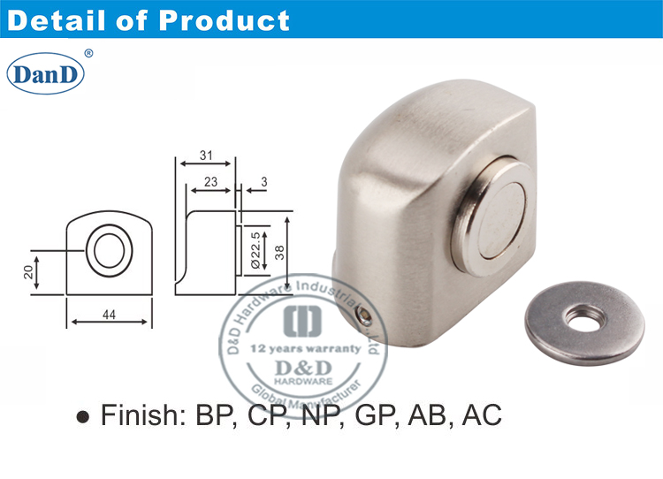 Sicherheitst&uuml;r Stopper-D- und D-Hardware