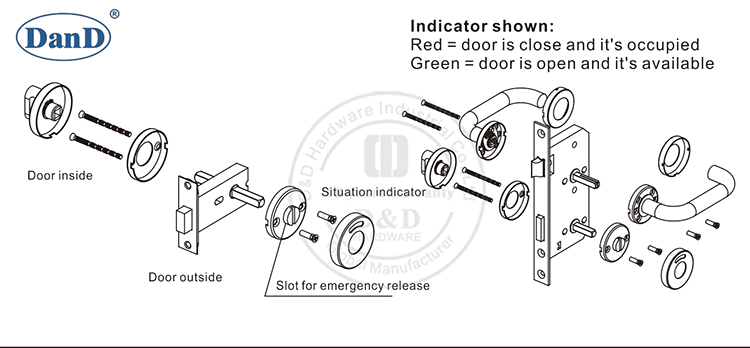 WC Deadbolt -D- und D-Hardware