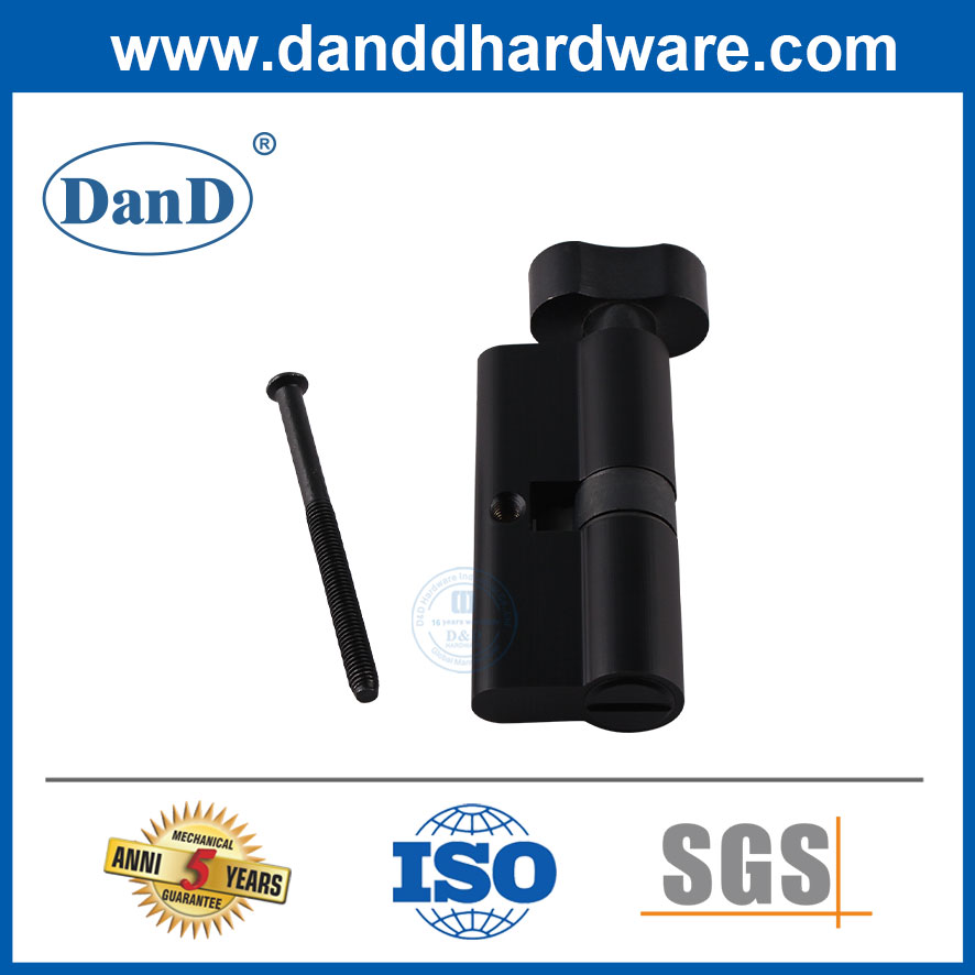 Matte schwarze beste Badezimmer-Türschlosszylindertypen für Euro-DDLC007-70mm-MB